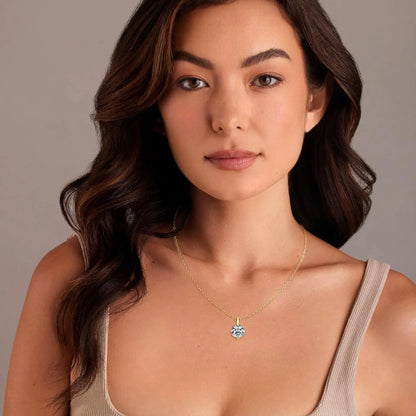 S925 Sterling Silver Moissanite  Clover Necklace GRA Certified s925 Sterling Silver 18k Plated Necklaces for Women Dainty Gift