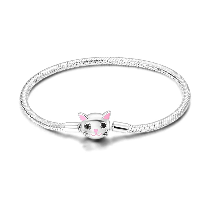 925 Sterling Silver Heart Love Snake Chain Bracelet Infinite Knot Butterfly For Women Fit Original Charms Beads Jewelry Gift