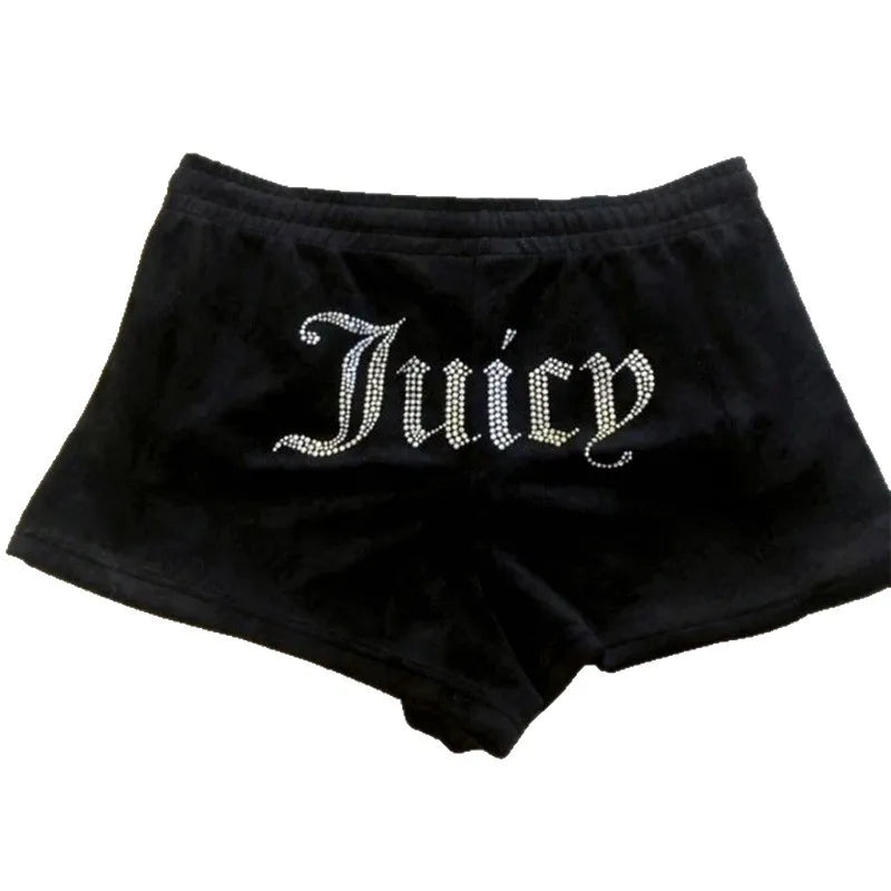Summer Goth Shorts Hiphop Stamping Pattern Letters Print Hot Pants Punk Vintage Streetwear2000s Fashion Casual Black Sexy Shorts