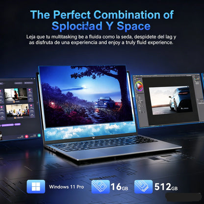 NIPOGI 16" FHD Laptop AMD Ryzen 9 6900HX Laptop 16GB LPDDR5 RAM 512GB SSD Backlit Keyboard Full-Featured Office Gamin Notebook