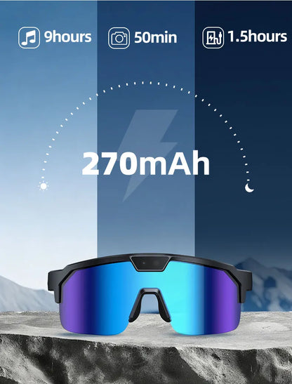 AI Smart Glasses 2026 New, 1200P HD Camera, 30MP Photo, Real Time Translation, Voice Control, Wireless 5.3 for Outdoor Vlog Use