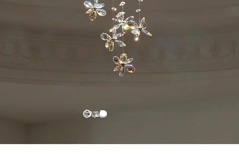 Vintage Crystal Ceiling Pendant Shining Creative LED Hanging Lamp Living Room Restaurant Chandelier Mood Light Indoor Lights