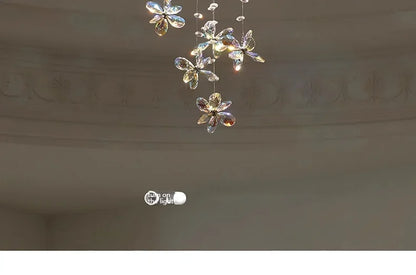 Vintage Crystal Ceiling Pendant Shining Creative LED Hanging Lamp Living Room Restaurant Chandelier Mood Light Indoor Lights