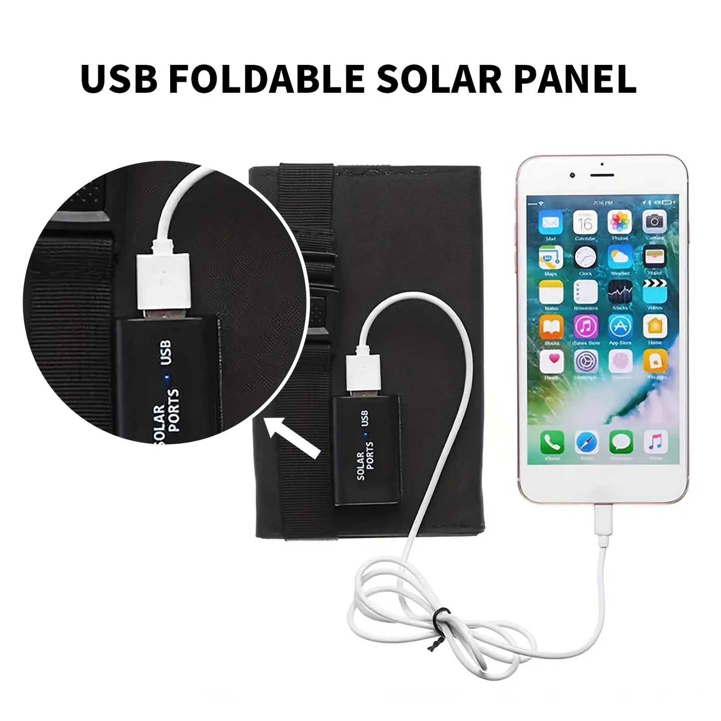 Foldable Solar Panel 20W 50W 60W Portable Solar Panels Charger USB 5V DC Full Time Power Solar Panel Mobile Power Supply