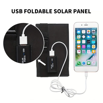 Foldable Solar Panel 20W 50W 60W Portable Solar Panels Charger USB 5V DC Full Time Power Solar Panel Mobile Power Supply