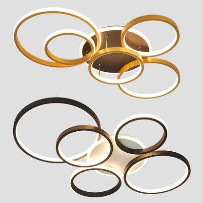 Modern LED Ceiling Chandeliers With Remote Control Decor Home Ring Lamp Living Room Bedroom Dining Room Ceiling Light Fixtures