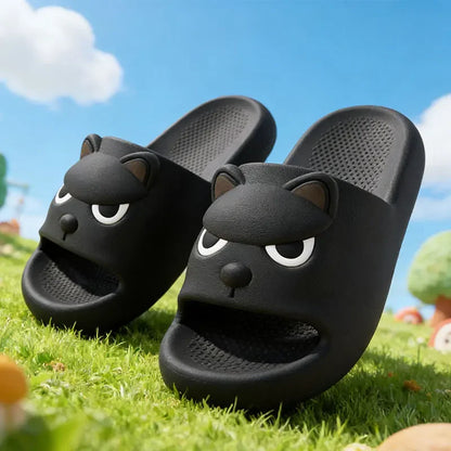 Summer Soft EVA Husky Slippers for Adults Indoor Outdoor Anti Slip Couple Shoes 2026 Men Thick Sole Summer Beach Slides Sandals