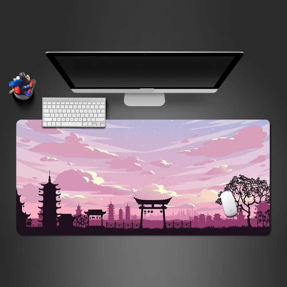 Mouse Pad Sakura Landscape Desk Accessories Mat Gamer Rug Xxl Keyboard Pad 1000X500x3MM Desk Mat Office Carpet Gaming Mouse Mats