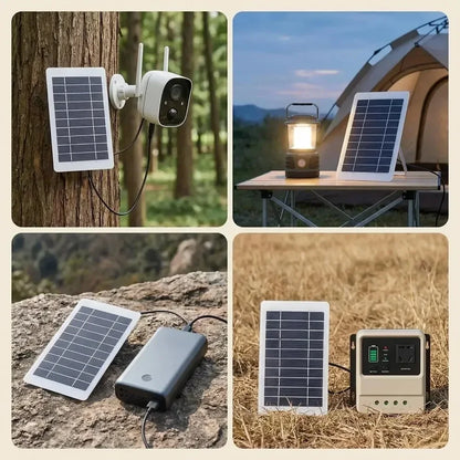 Outdoor USB Solar Charger Portable Solar Panel for Phone Fan Flashlight Power Bank Camping Hiking Fishing Travel Accessories