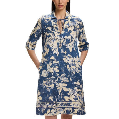 CHCH 2025 Summer Fashion Women Commuting V Neck Dresses Fashion Midi Printed New Lady Straight Dress