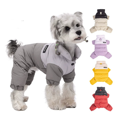 Winter Warmth Cotton Clothing for Pet Thickened Jumpsuit Coat Graphene Windproof Waterproof Pullable Dog Clothes