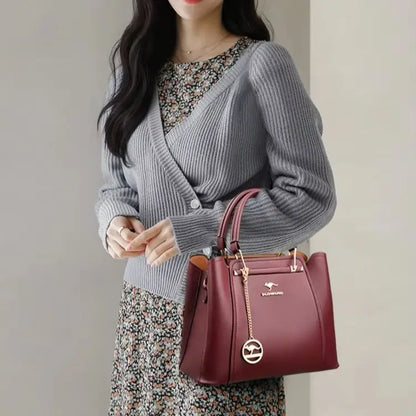 2024 Luxury Women Designer 3 Layers Shoulder Crossbody Sac Ladies Large Capacity Leather Handbags Shopper Brand Messenger Totes