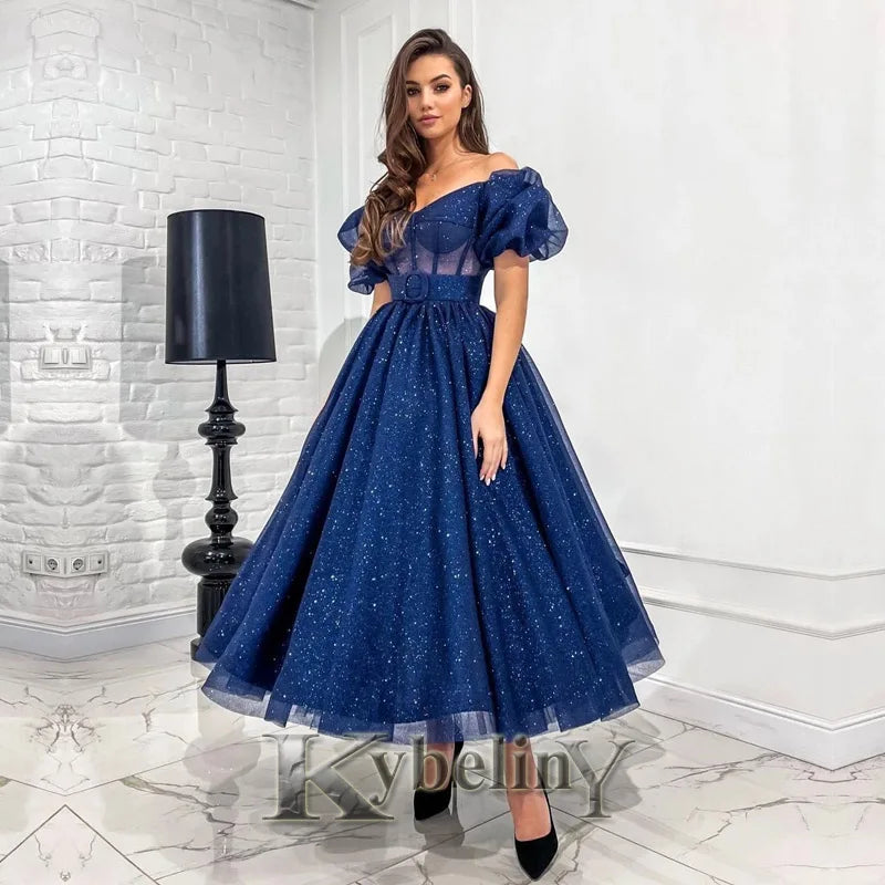 Kybeliny Fashionable Graduation Dresses for Woman High Neck Beadings Appliquse Trumpet Floor Length Pleat De Gala Customized