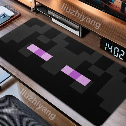 Black Square Eyes Mouse Pad Large Computer Office Game Table Mat Rubber Anti-slip Stitched Keyboard Mats 90x40 XXL Desk Pads