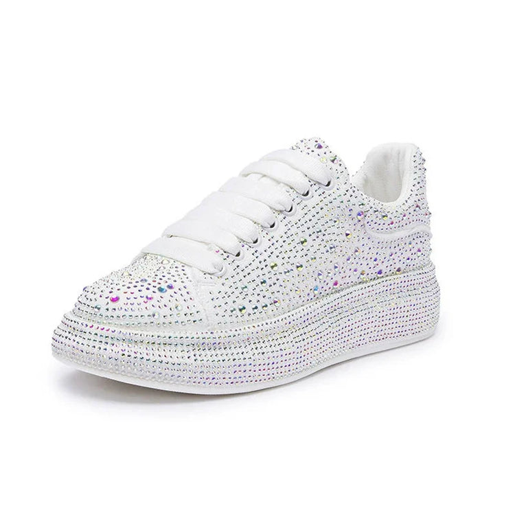 New Spring/Autumn Fashion Rhinestone Sparkling Low-Top Lace-up Casual Women's Shoes