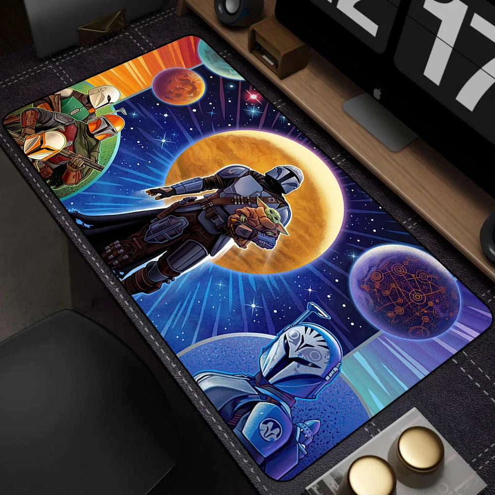 PC Gaming Non-slip Mouse Pad 400x900mm Lock Edge Keyboard Mouse Mat Large Gamer Rubber Antislip Base Desk Mat Star Wars Mousepad
