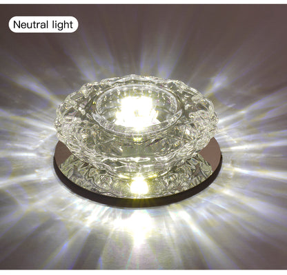 Aisle Flush LED Ceiling Lamp Living Room Crystal Corridor Aisle Lights LED Ceiling Lights Luces Front Techo Balcony Lamp Porch