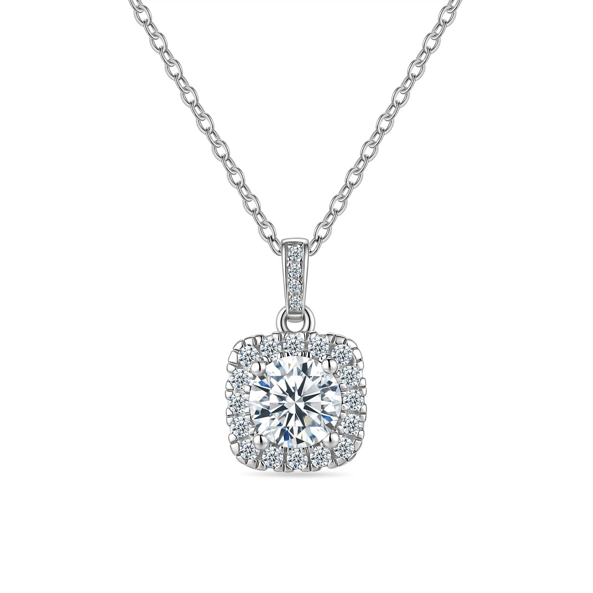 OIYIY Moissanite Necklace for Women 925 Sterling Silver D VVS1 GRA Certified Lab Grown Diamond Pendant Luxury Fine Jewelry Gift