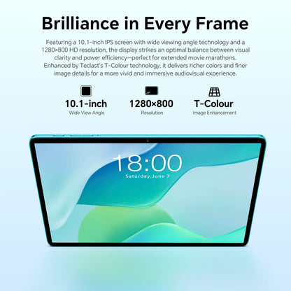Teclast P33Case 10.1" Tablet Android 15 9GB(3+6GB) RAM 64GB ROM Allwinner A333 P33 Case/Keyboard/Mouse/Stylus/Headphone 6000mAh