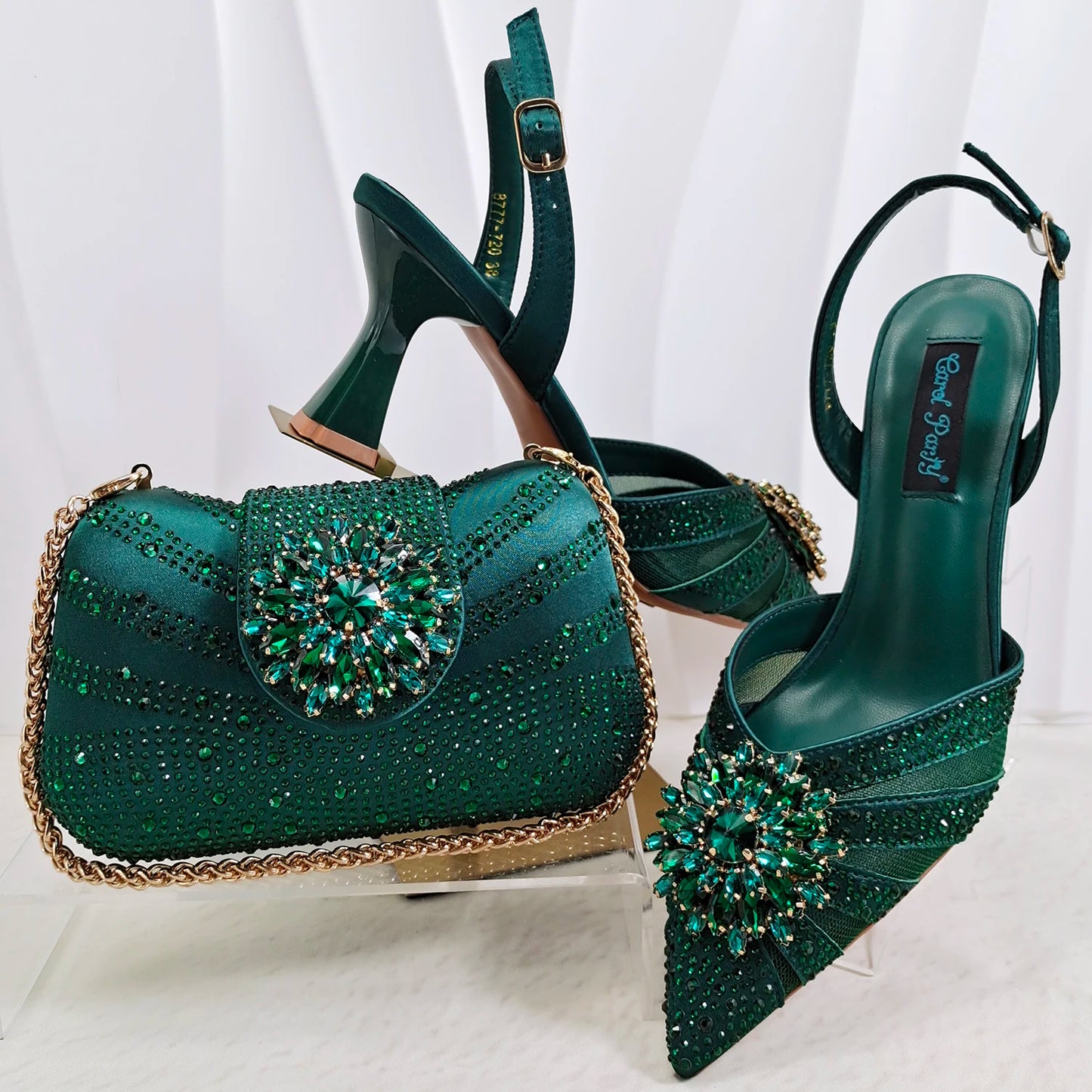 Attractive Itlian Design Women Heels Shoes and bag Perfect Combination Of DURABLE Outsole Shoes And Bags for Party Occasions