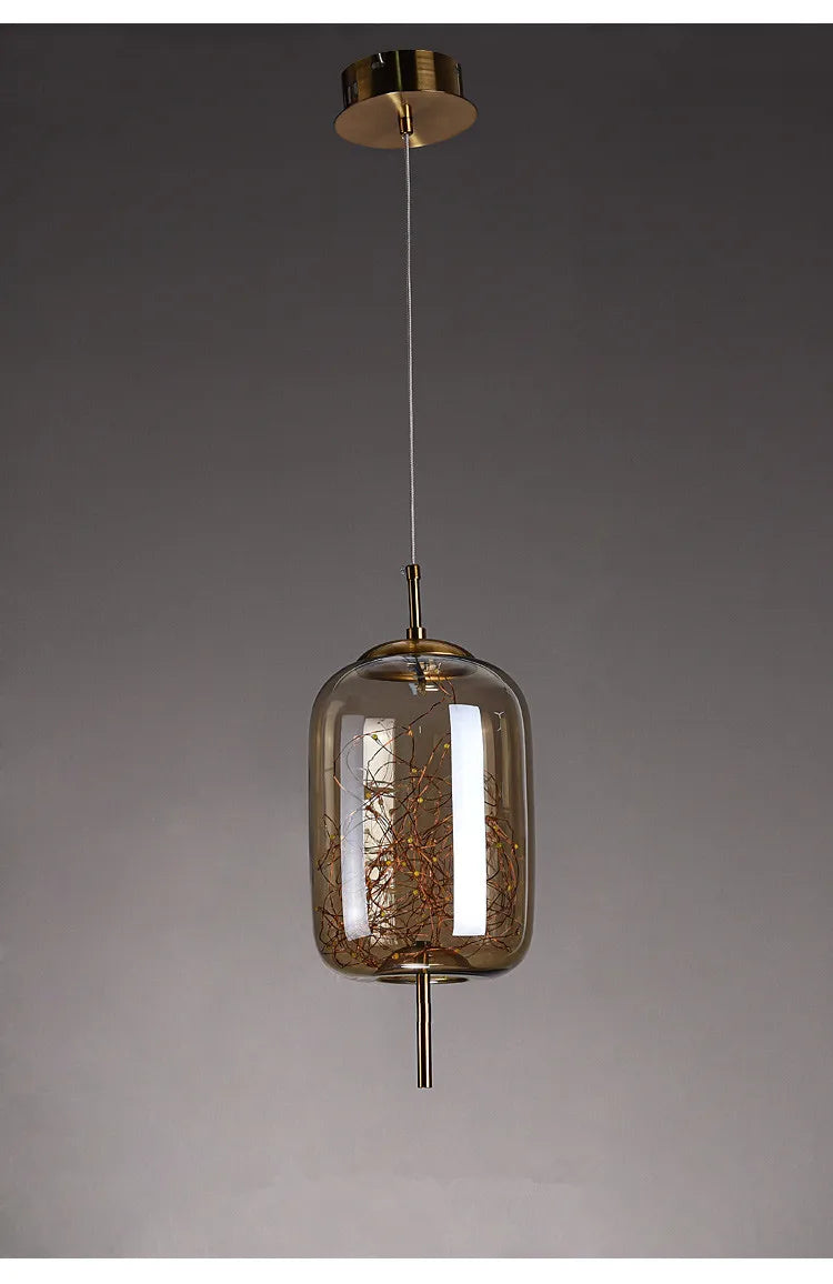 Modern Led Pendant Lamp Glass Ceiling Hanging Lights Fixture Luminaire Chandeliers Lustres Suspension Luminaire Bedroom Decor