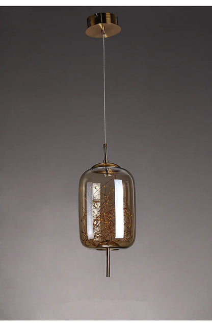 Modern Led Pendant Lamp Glass Ceiling Hanging Lights Fixture Luminaire Chandeliers Lustres Suspension Luminaire Bedroom Decor