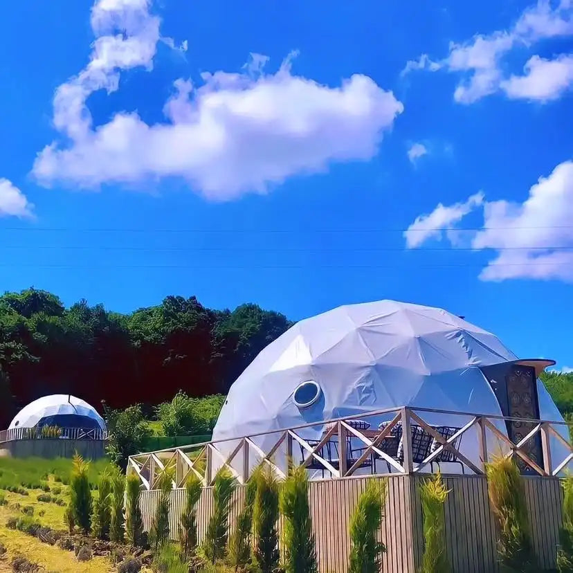 Durable Geodesic Dome Tent PVC Waterproof Glamping Starry House Hemispherical Bubble Igloo Tent Luxury Outdoor Camping