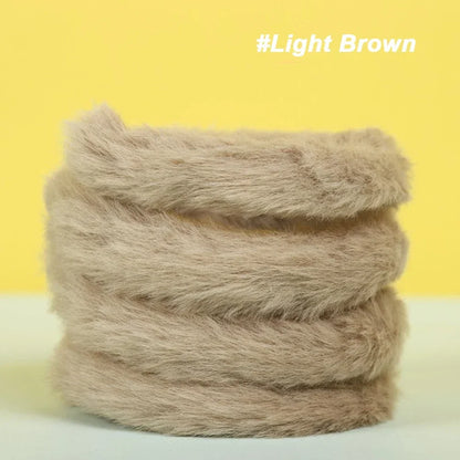 1m Plush Rabbit Hair Twisting Rod Color Fur Ribbon Tapes Rod DIY Gift Plush Twist Wire Stick Dog Toy Handmade Sewing Accessories