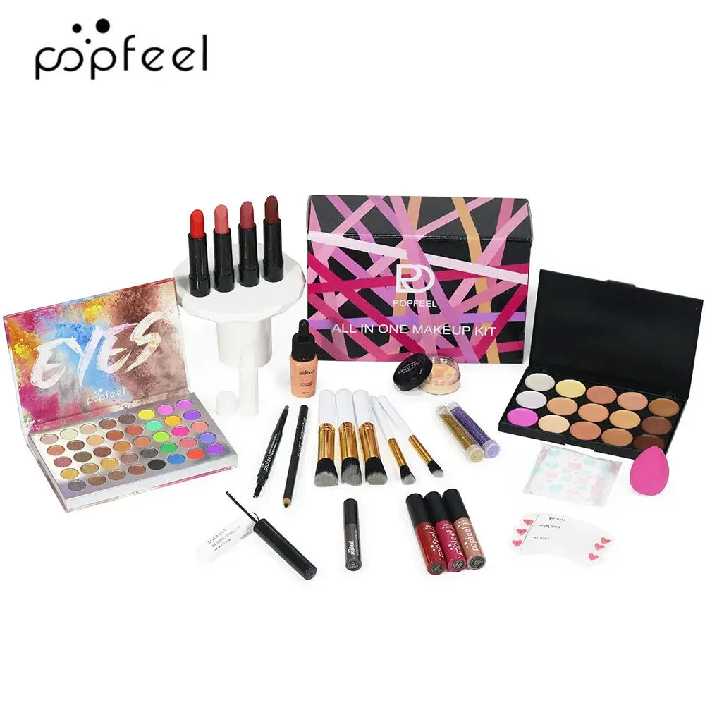 Professional Makeup Set Full Makeup Kit Eye Shadow Blush Foundation Face Powder Makeup Case Korean Cosmetic Christmas Gifts