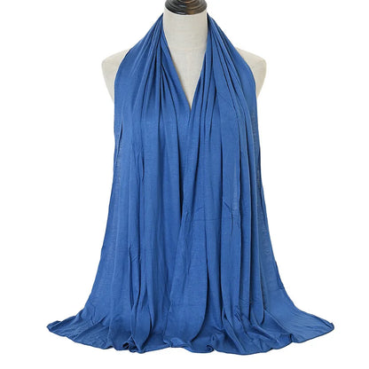 Premium Modal Cotton Jersey Hijab Scarf Long Muslim Shawl Plain Soft Turban Tie Head Wraps For Women Africa Headband 170x60cm