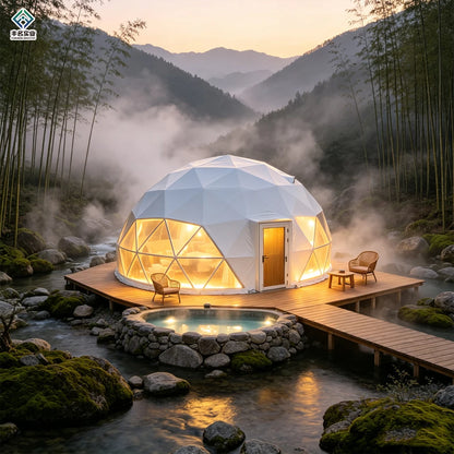 Luxury Modern Transparent PVC Four-Season Custom Garden Hotel Igloo Glamping House Geodesic Dome Tent