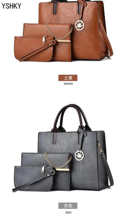Three-piece set of women's bags Women's shoulder Handbags Bag for 2025 Female luxury designer Casual fashion  bags
