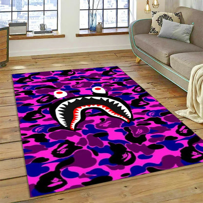 3D Printing B-BAPE Fashion Carpet Rug for Bedroom Living Room Home Sofa Decoration,Children Game Large Decor Floor Mat Gift