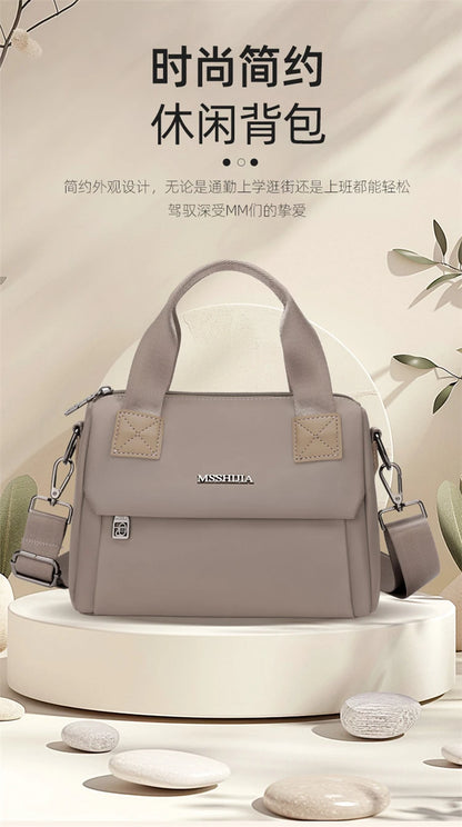 Ladies Lightweight Shoulder Bag Waterproof Nylon Handbag for Commuter Work Casual Crossbody Bags for Women Messenger Bag