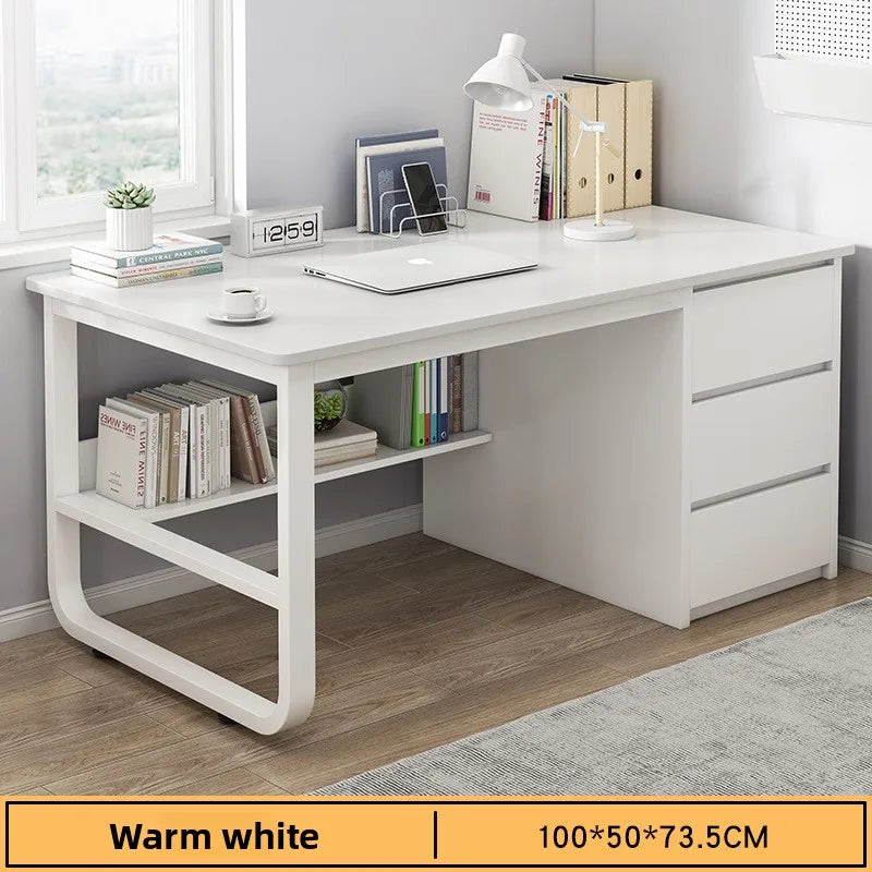 New model Desk Desktop Computer Desk Simple Home Desk Student Bedroom Bookshelf Integrated Writing Desk