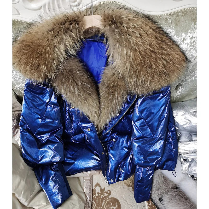 2026 Clearance Sale Maomaokong Women's Luxury Down Jacket Coat Parkas Warm Vest Puffer Coats Female Winter Coats