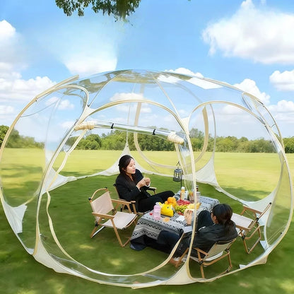 Transparent Bubble Tent for Winter Camping,Insulated Windproof Geodesic Dome Tent with Stargazing Skylight,Outdoor Glamping Tent
