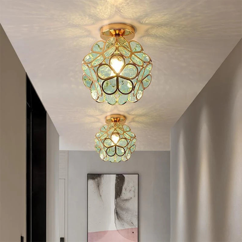 Modern Glass Pendant Lights for Restaurant Cafe Decoration Hanging Lamp Ceiling Chandeliers Nordic Flower Lighting Hotel Decor
