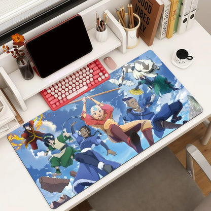 Cartoon A-Avatar adventure Mouse Pad Square Office Gaming Desk Mat Waterproof Non-Slip Rubber Decorative