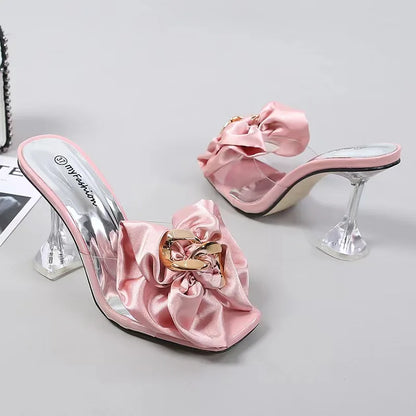 2026 New Style Designer Luxury Ladies Slippers Shoes Bag Set High Quality Women Pumps Chain Sandals Shoes Purse Set Black Heels