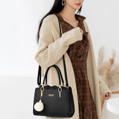 Yogodlns Women Handbags Ladies Large Tote Bag Female Square Shoulder Bags Bolsas Femininas Sac PU Leather Hairball Crossbody Bag