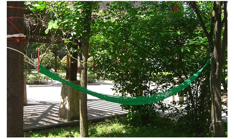 Nylon Mesh Hammock Single Person Hanging Sleeping Bed Swing Outdoor Camping Essentials Hammocks For Outside