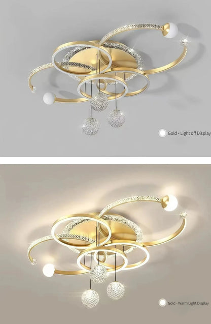 Modern Luxury LED Ceiling Chandeliers Lamps Design Creative Suspension Pendant Lights Home Decor Items Living Room Bedroom Villa