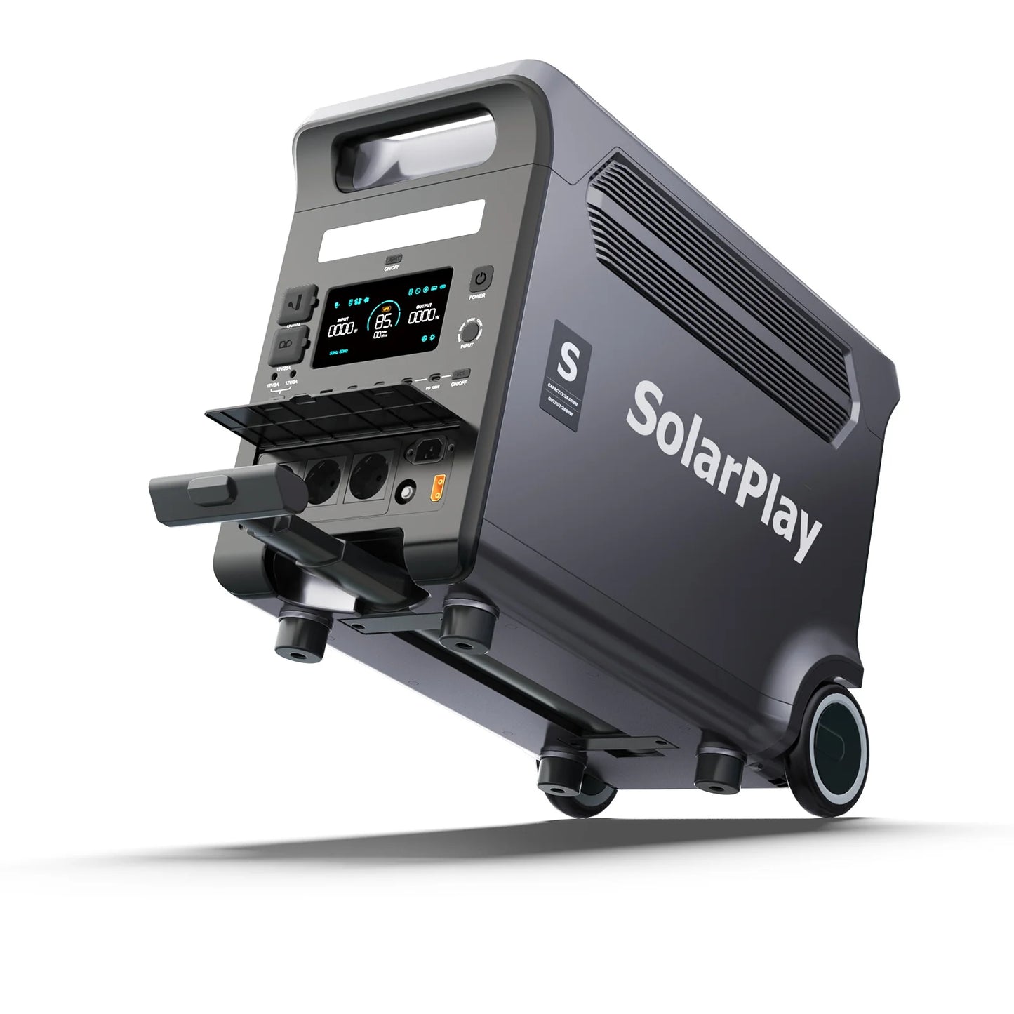 SOLARPLAY 3600W Portable Power Station 3840Wh Large Capacity Emergency Backup Power Q3600 Supply 400W Foldable Solar Panel Kit for Outdoor Camping RV Off-Grid Use