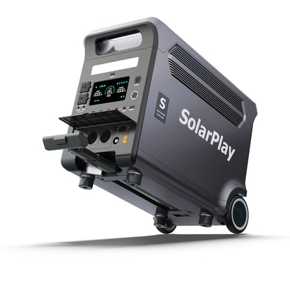 SOLARPLAY 3600W Portable Power Station 3840Wh Large Capacity Emergency Backup Power Q3600 Supply 400W Foldable Solar Panel Kit for Outdoor Camping RV Off-Grid Use