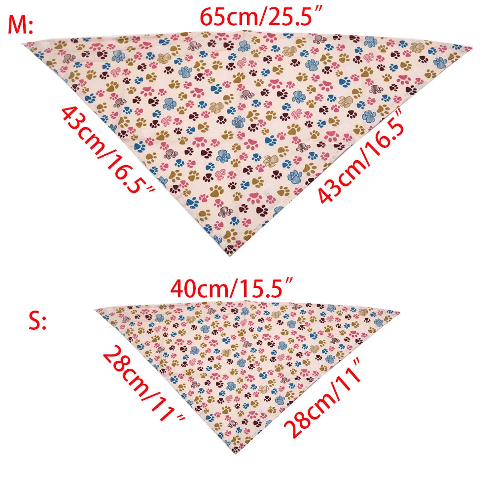 S/M/L/XL 10PCS Dog Bandana Cotton Dog Puppy Bibs Scarf Dog Bandans For -Large Dogs