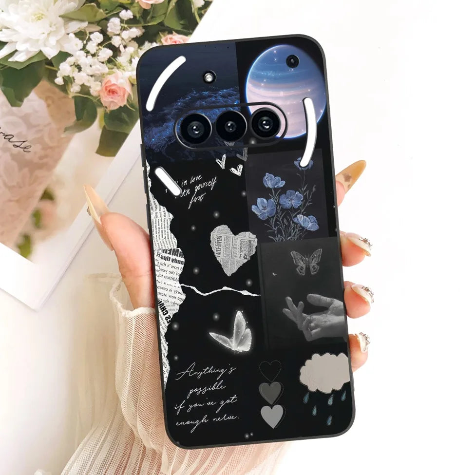 Casing For Nothing Phone (3a) A059 Cover For Nothing Phone 3a Case Silicone Cute Cat Fashion Butterfly Funny Painted