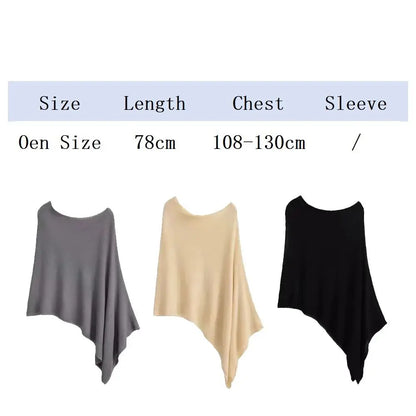 Trendy Loose Irregular Cape Shawl Thin Sun Protection Shawls Ice Silk Sunscreen Scarf