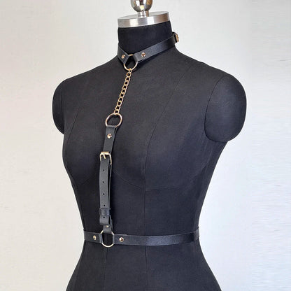 Fashion PU Leather Waist Belt For Women Punk Gothic Chest Harness Belt Harajuku Suspenders Clothing Accessories