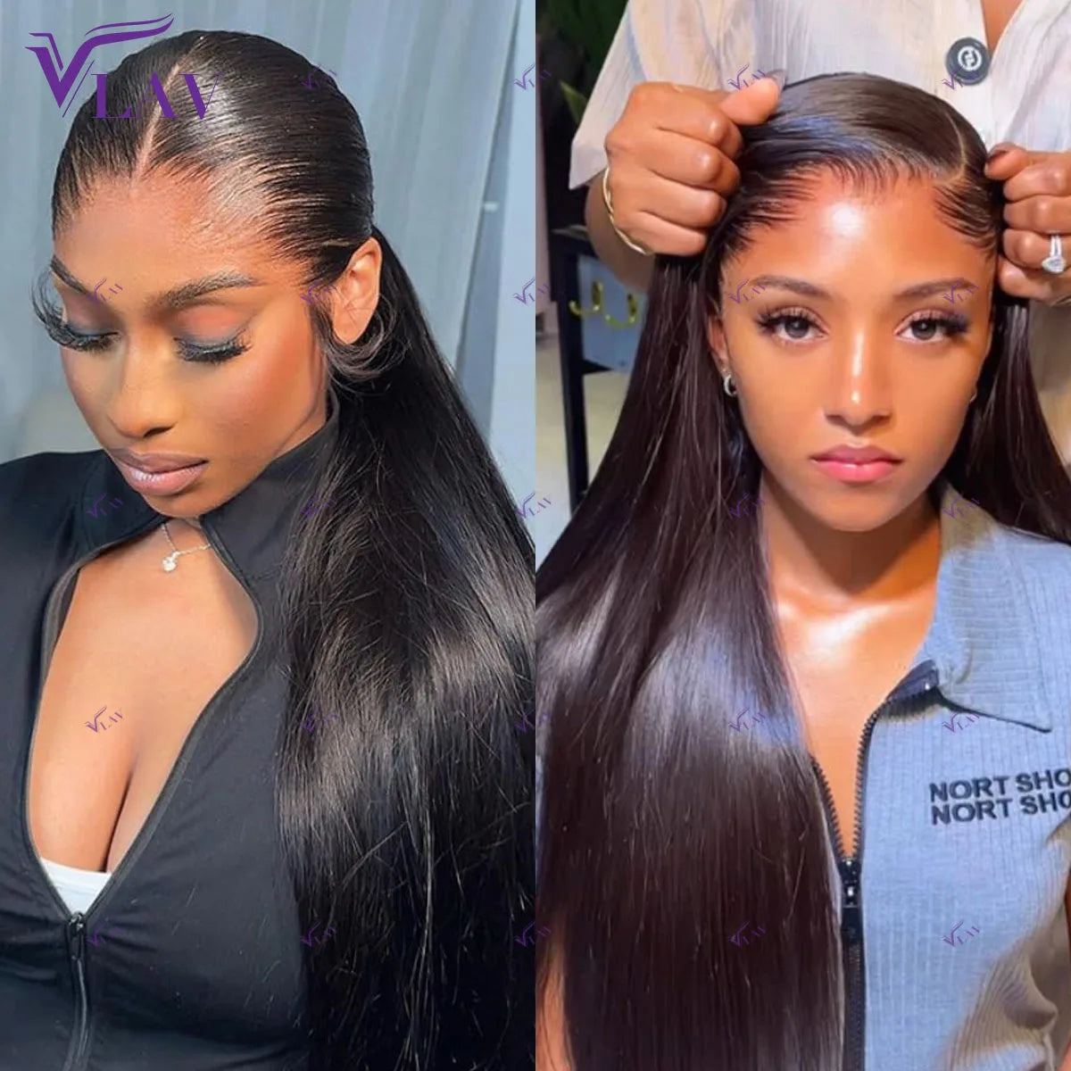 Lagos Hairline 13x6/360 HD Lace Frontal Wig Preplucked Silky Straight 100% Human Hair Glueless Wigs Wear And Go 400 Density  Wig